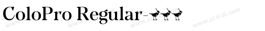ColoPro Regular字体转换